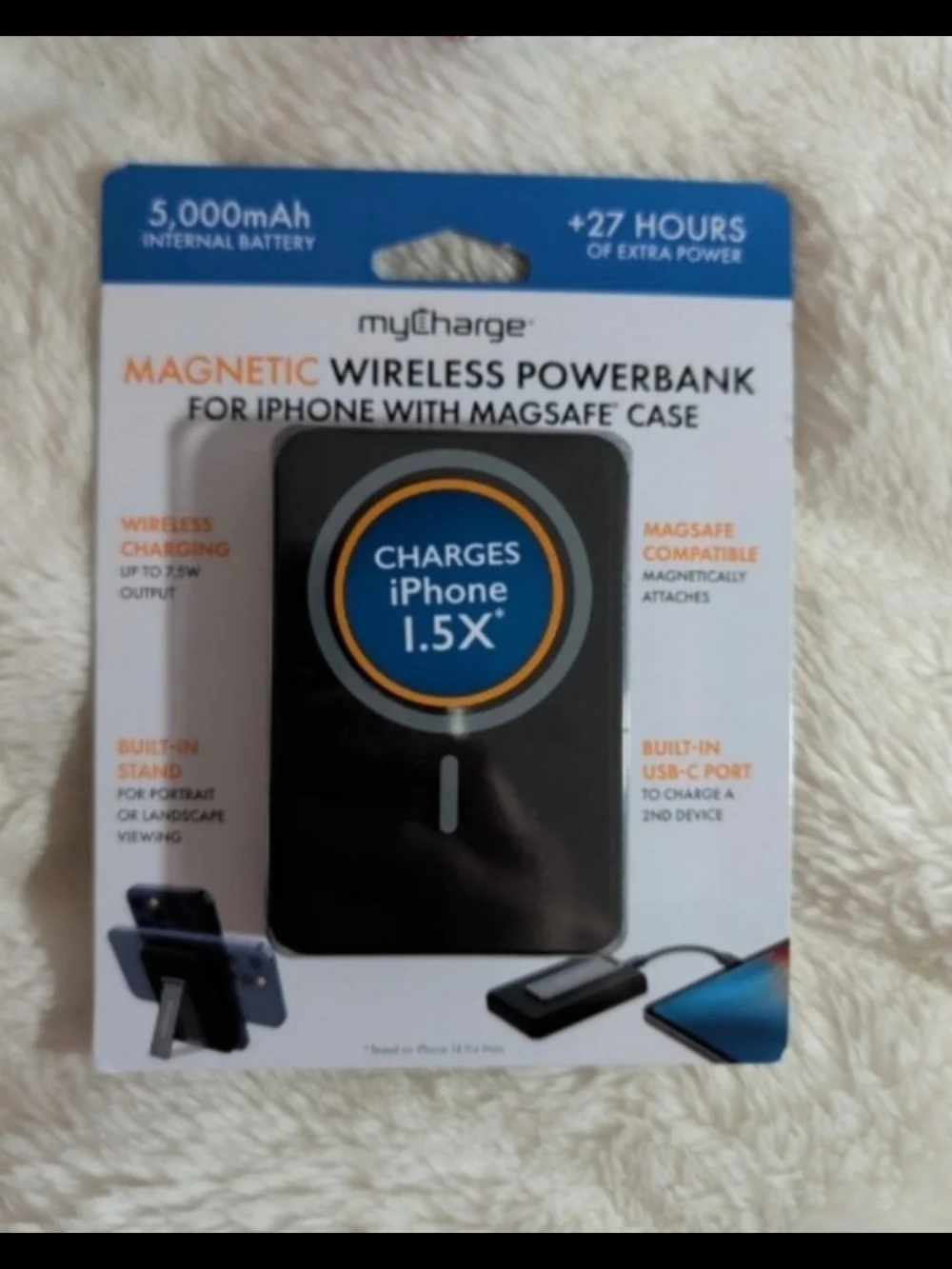 myCharge Magnetic Wireless Power Bank For iPhone With Magsafe Case
